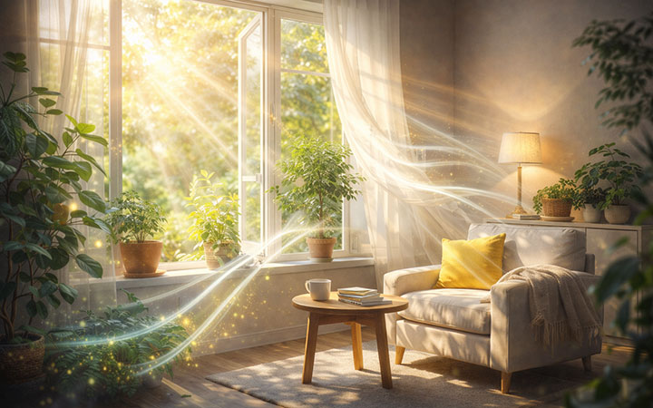 Feng shui gibanje zraka v prostoru Feng shui gibanje zraka v prostoru